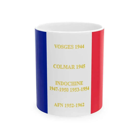 1er regiment de chasseurs parachutistes - drapeau (France) White Coffee Mug 11oz - Go Mug Yourself