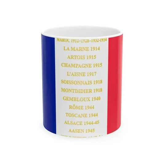 1er regiment de tirailleurs marocains - drapeau (France) White Coffee Mug 11oz - Go Mug Yourself