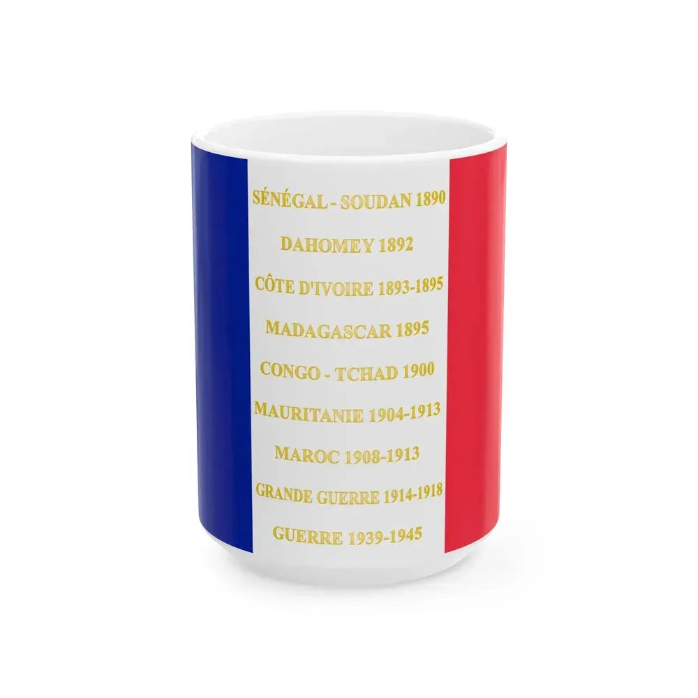1er regiment de tirailleurs senegalais (France) White Coffee Mug 15oz - Go Mug Yourself