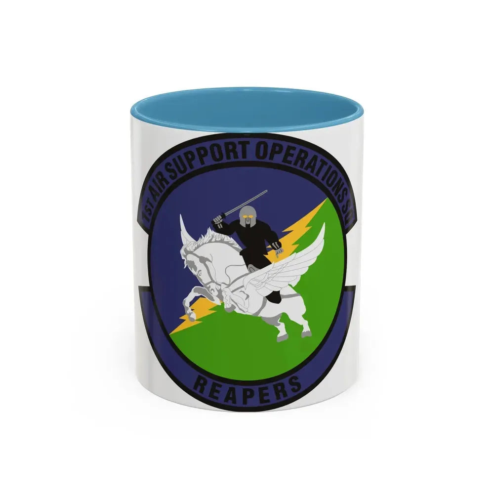 1st Air Support Operations Squadron (U.S. Air Force) Accent Coffee Mug 11oz Light Blue - Go Mug Yourself