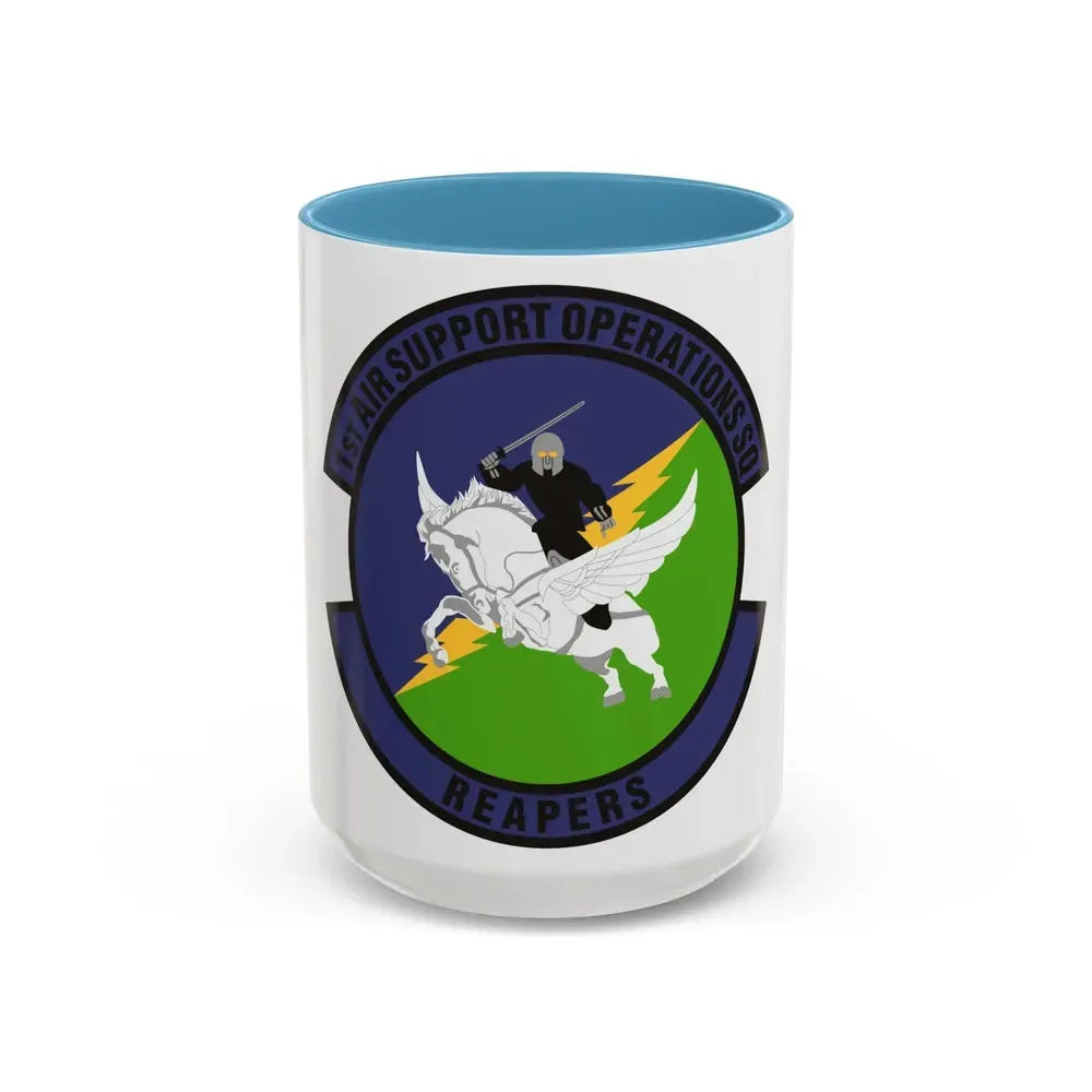 1st Air Support Operations Squadron (U.S. Air Force) Accent Coffee Mug 15oz Light Blue - Go Mug Yourself