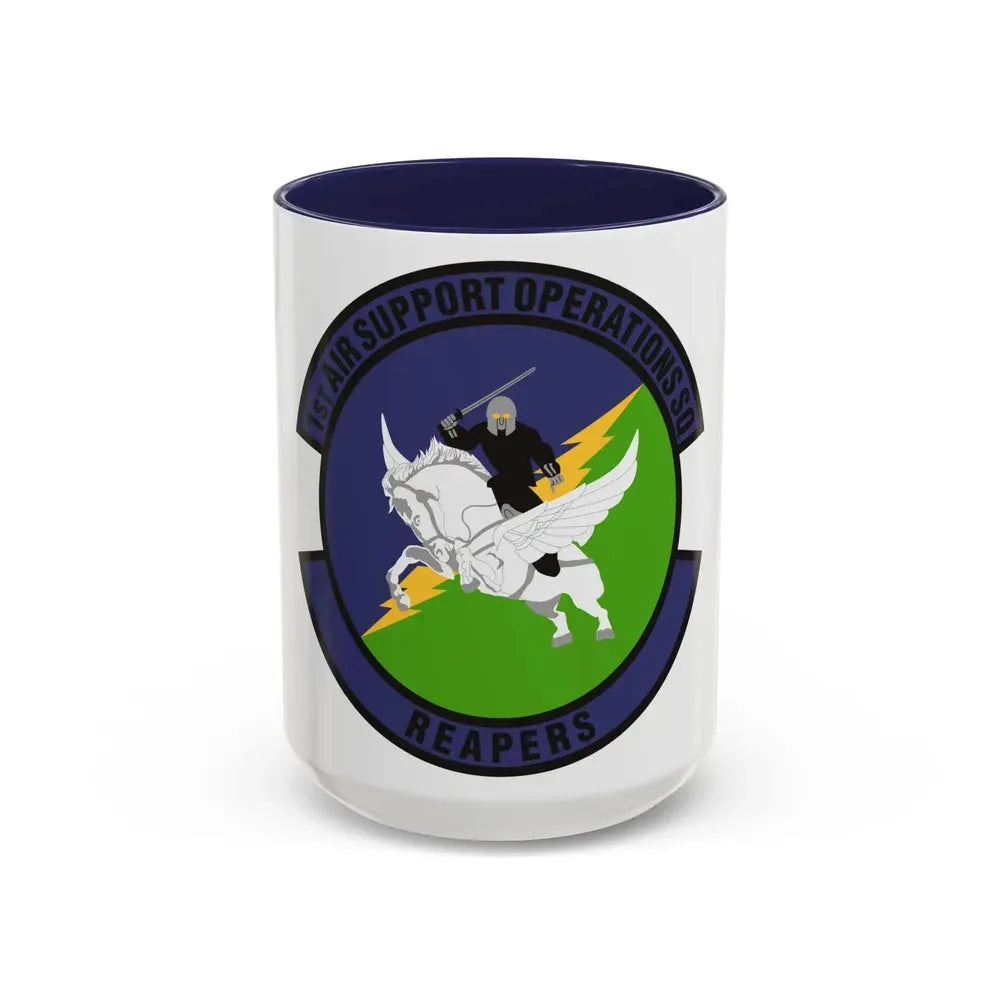 1st Air Support Operations Squadron (U.S. Air Force) Accent Coffee Mug 15oz Navy - Go Mug Yourself