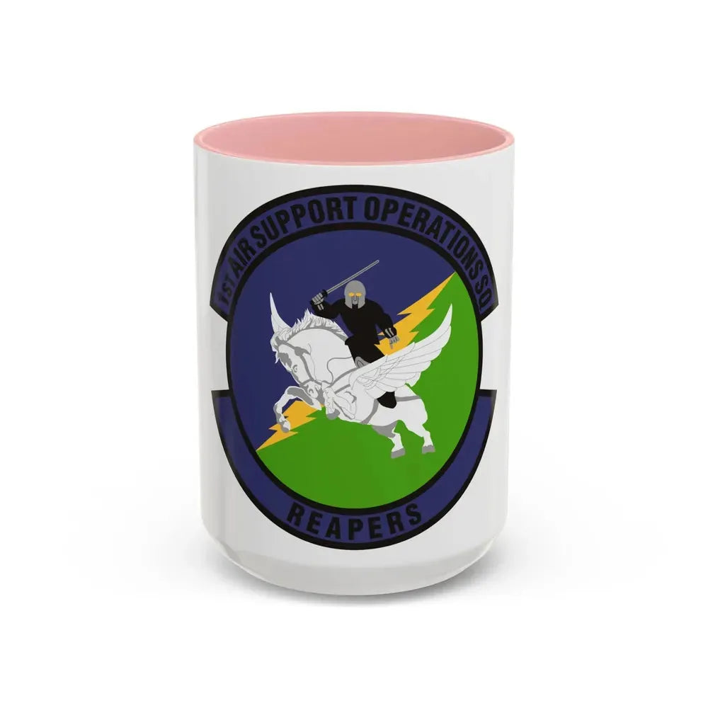 1st Air Support Operations Squadron (U.S. Air Force) Accent Coffee Mug 15oz Pink - Go Mug Yourself