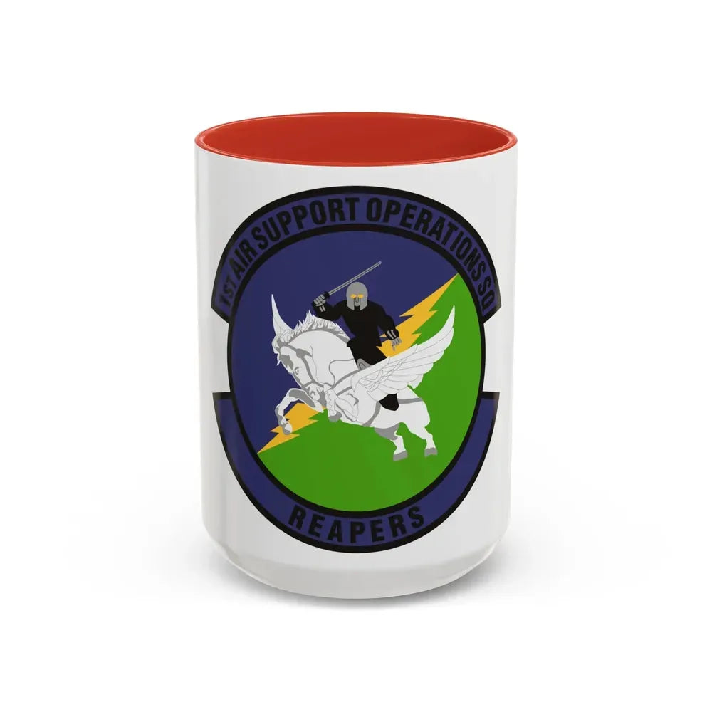 1st Air Support Operations Squadron (U.S. Air Force) Accent Coffee Mug 15oz Red - Go Mug Yourself