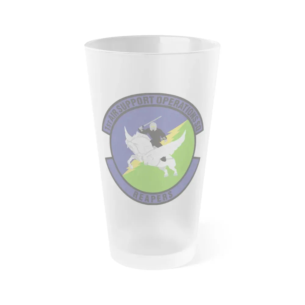 1st Air Support Operations Squadron (U.S. Air Force) Frosted Pint Glass 16oz Default Title - Go Mug Yourself
