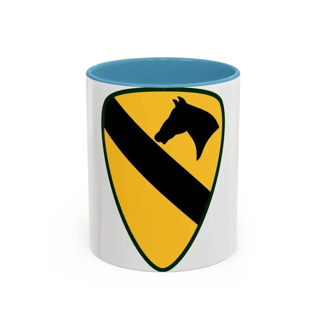 1st Cavalry Division Sustainment Brigade (U.S. Army) Accent Coffee Mug 11oz Light Blue - Go Mug Yourself