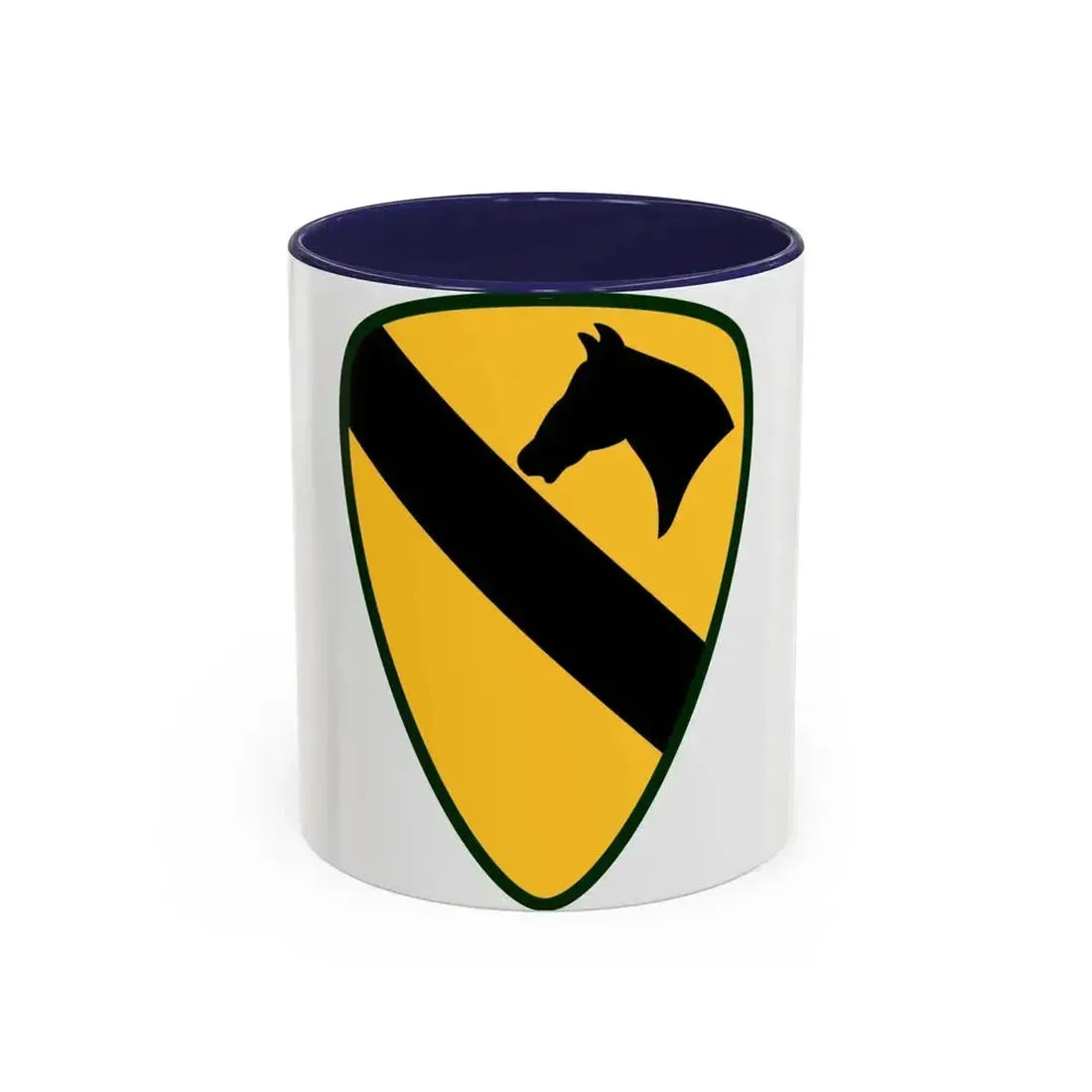 1st Cavalry Division Sustainment Brigade (U.S. Army) Accent Coffee Mug 11oz Navy - Go Mug Yourself