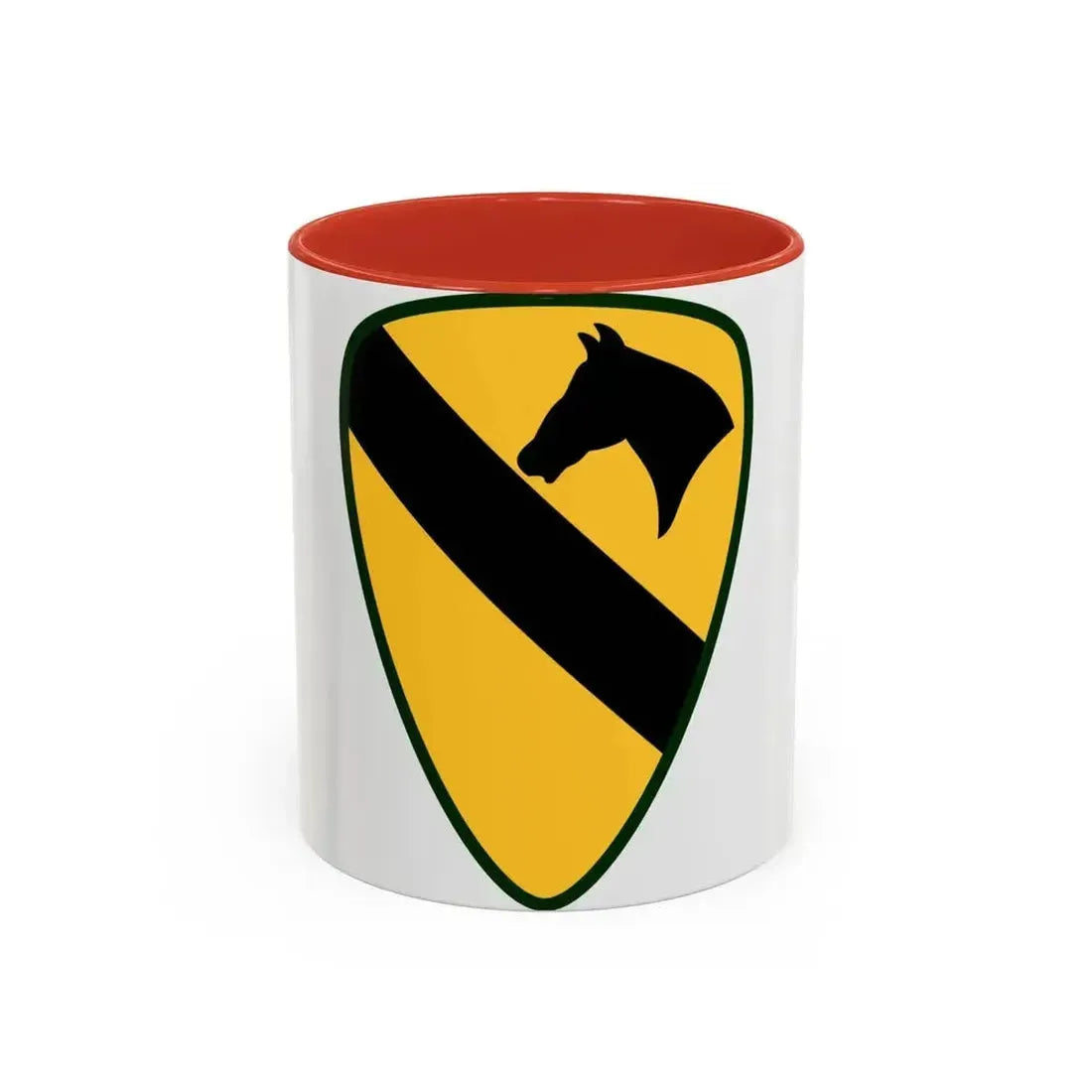 1st Cavalry Division Sustainment Brigade (U.S. Army) Accent Coffee Mug 11oz Red - Go Mug Yourself
