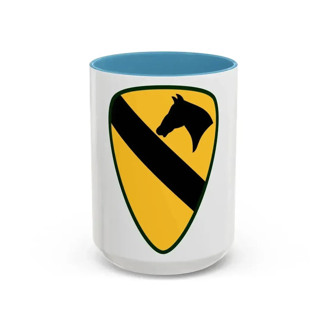 1st Cavalry Division Sustainment Brigade (U.S. Army) Accent Coffee Mug 15oz Light Blue - Go Mug Yourself