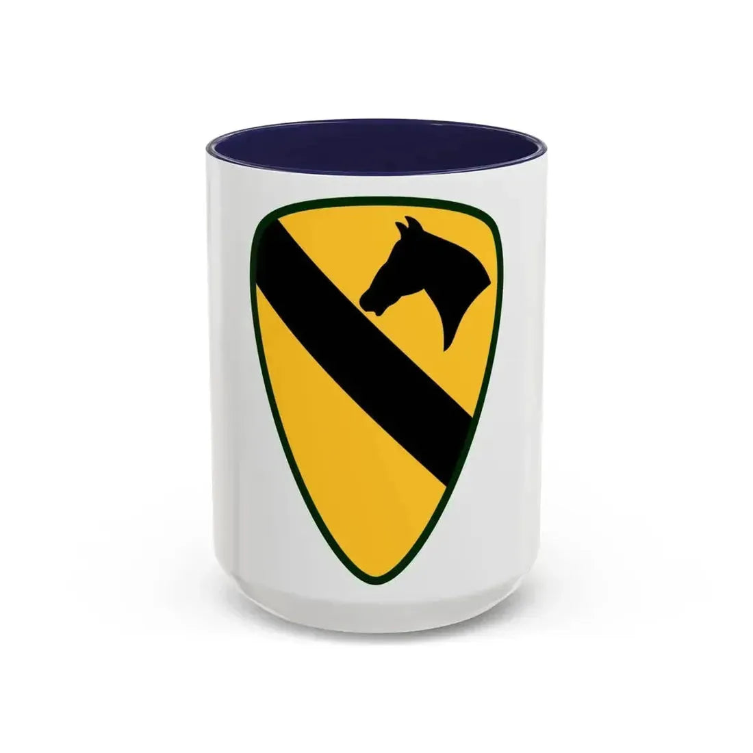 1st Cavalry Division Sustainment Brigade (U.S. Army) Accent Coffee Mug 15oz Navy - Go Mug Yourself