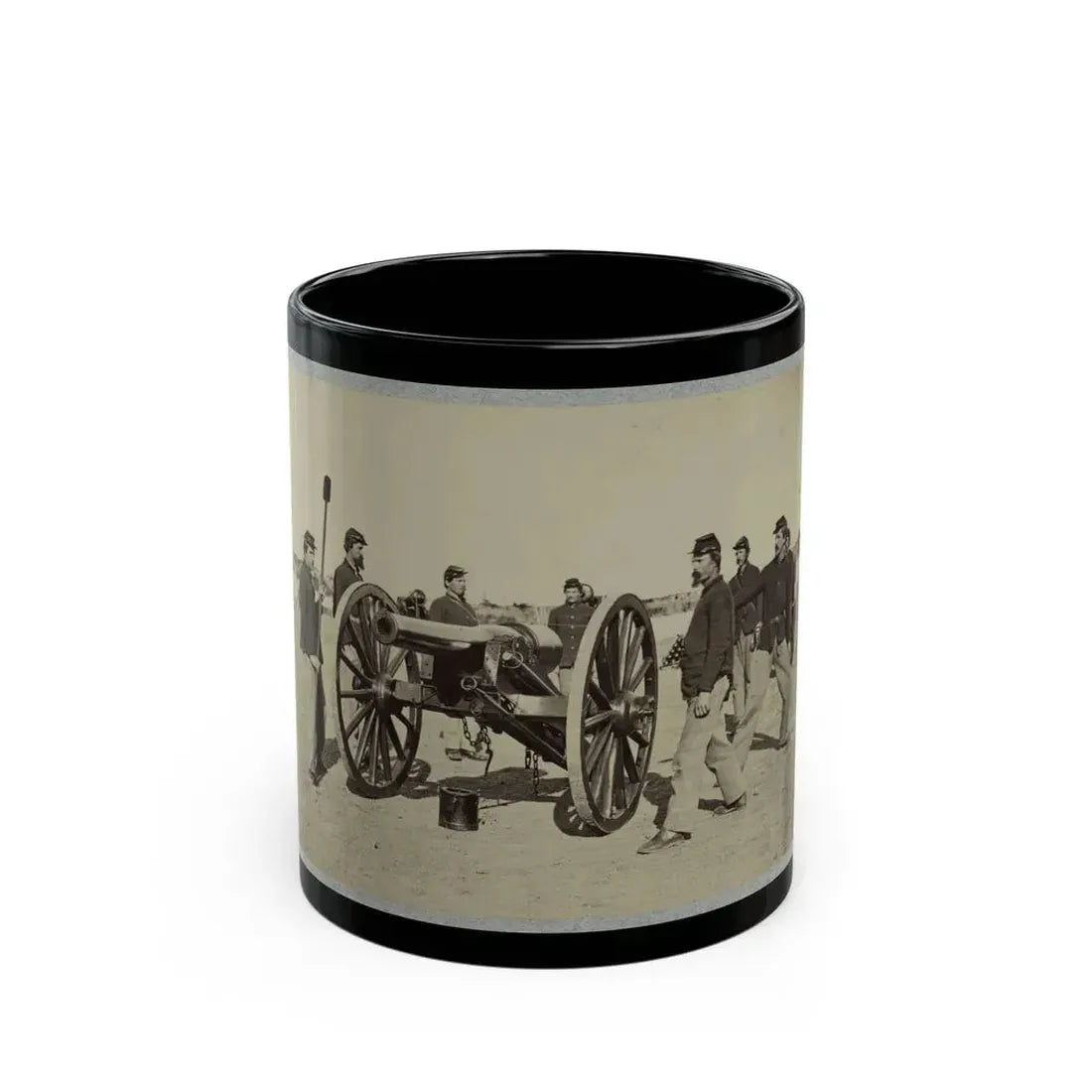 1st Conn. Artillery, Ft. Richardson, Arlington Heights, Va. 20 Pounder Parrott (U.S. Civil War) Black Coffee Mug 11oz - Go Mug Yourself