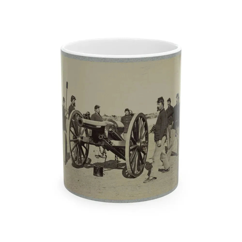 1st Conn. Artillery, Ft. Richardson, Arlington Heights, Va. 20 Pounder Parrott (U.S. Civil War) White Coffee Mug 11oz - Go Mug Yourself