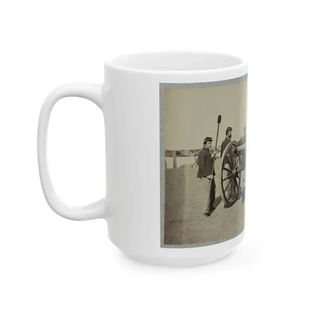 1st Conn. Artillery, Ft. Richardson, Arlington Heights, Va. 20 Pounder Parrott (U.S. Civil War) White Coffee Mug - Go Mug Yourself