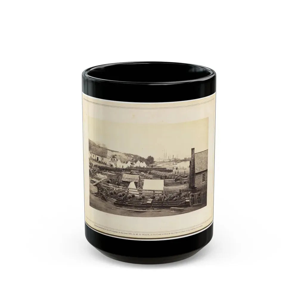 1st Connecticut Artillery Park Encamped At The Former Quarters Of The Louisiana Tigers. (U.S. Civil War) Black Coffee Mug 15oz - Go Mug Yourself