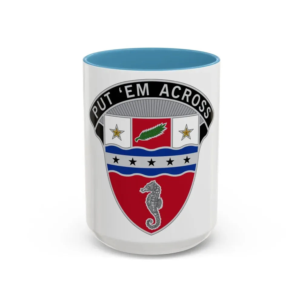 1st Engineer Brigade (U.S. Army) Accent Coffee Mug 15oz Light Blue - Go Mug Yourself