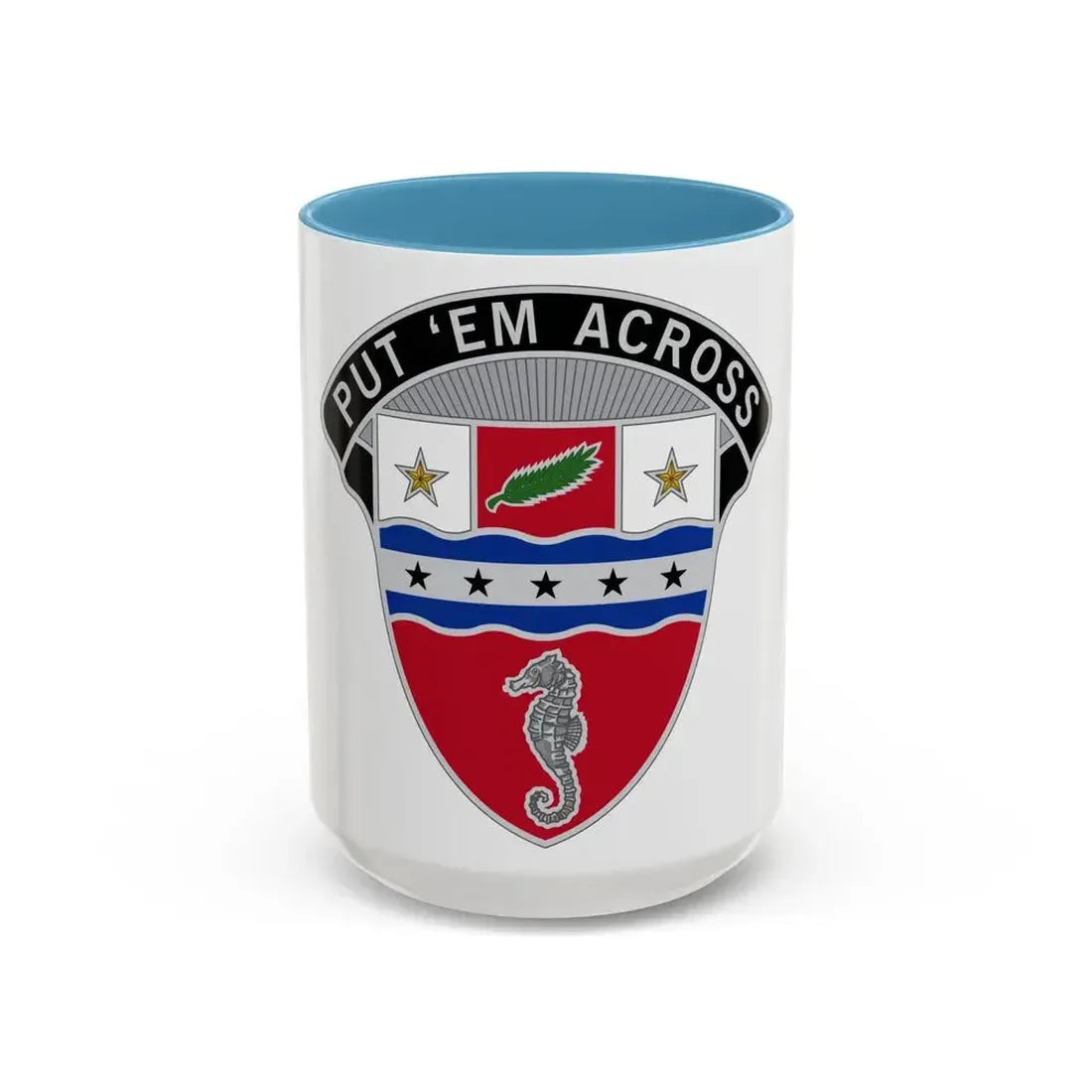 1st Engineer Brigade (U.S. Army) Accent Coffee Mug 15oz Light Blue - Go Mug Yourself