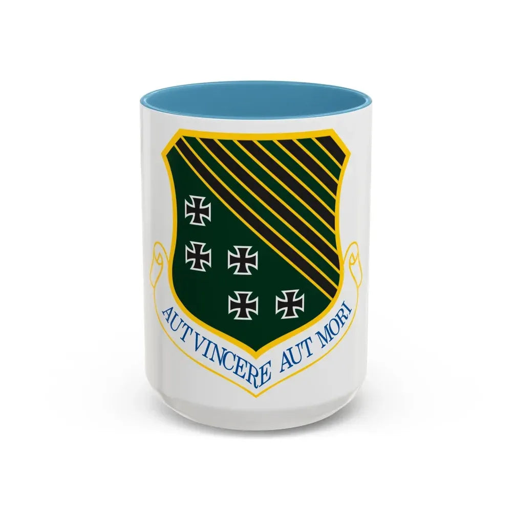 1st Fighter Wing (U.S. Air Force) Accent Coffee Mug 15oz Light Blue - Go Mug Yourself