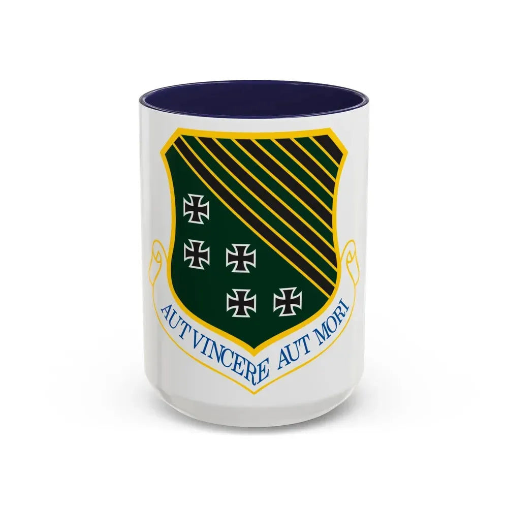 1st Fighter Wing (U.S. Air Force) Accent Coffee Mug 15oz Navy - Go Mug Yourself