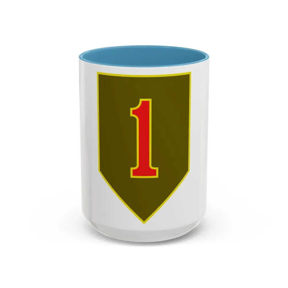 1st Infantry Division (U.S. Army) Accent Coffee Mug 15oz Light Blue - Go Mug Yourself