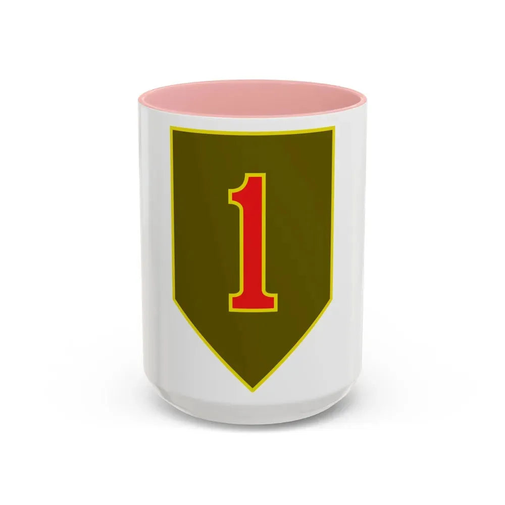1st Infantry Division (U.S. Army) Accent Coffee Mug 15oz Pink - Go Mug Yourself