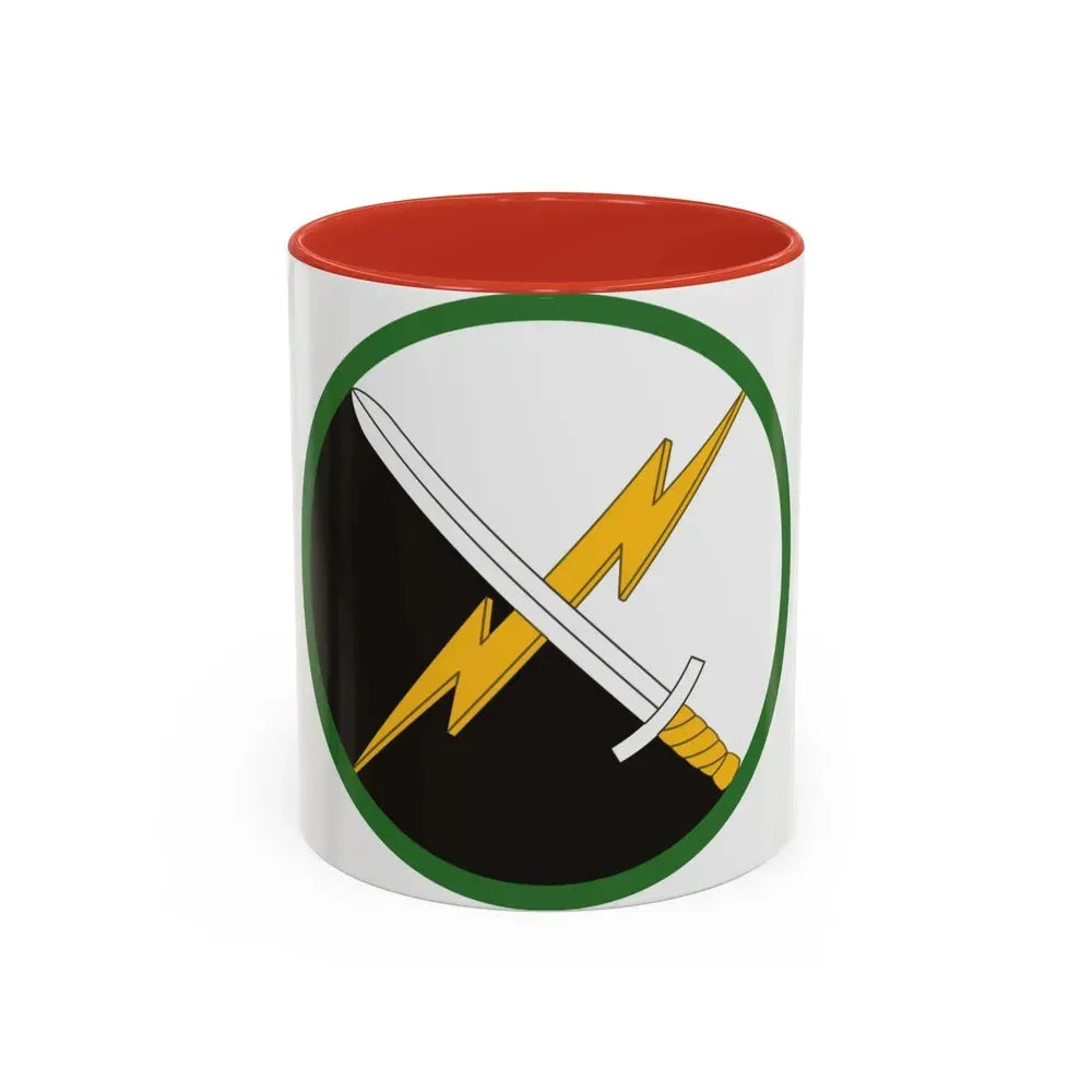 1st Information Operations Command (U.S. Army) Accent Coffee Mug 11oz Red - Go Mug Yourself