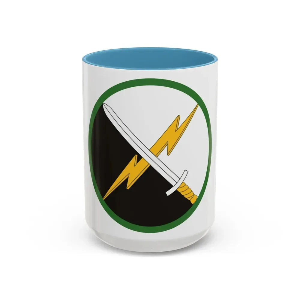 1st Information Operations Command (U.S. Army) Accent Coffee Mug 15oz Light Blue - Go Mug Yourself