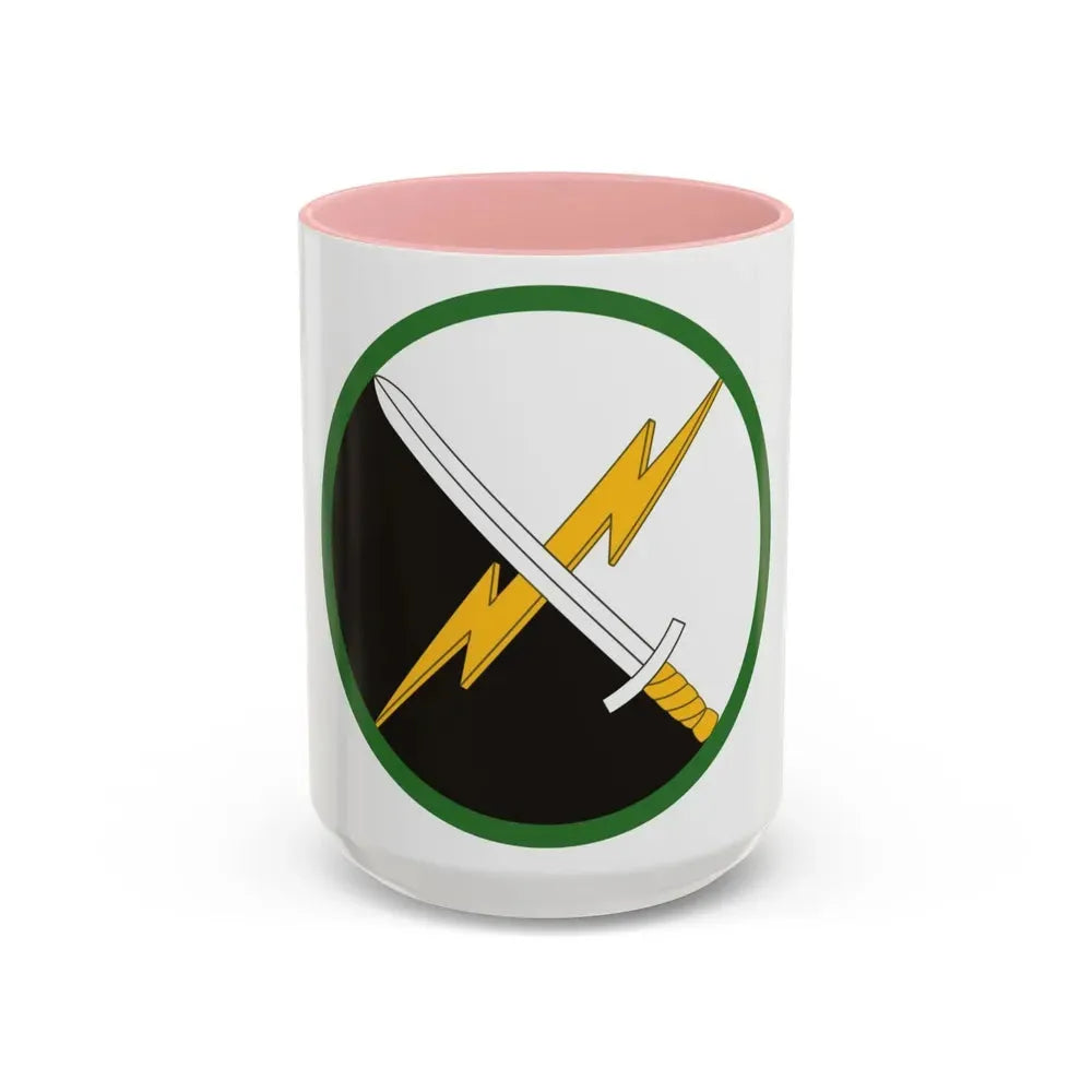 1st Information Operations Command (U.S. Army) Accent Coffee Mug 15oz Pink - Go Mug Yourself