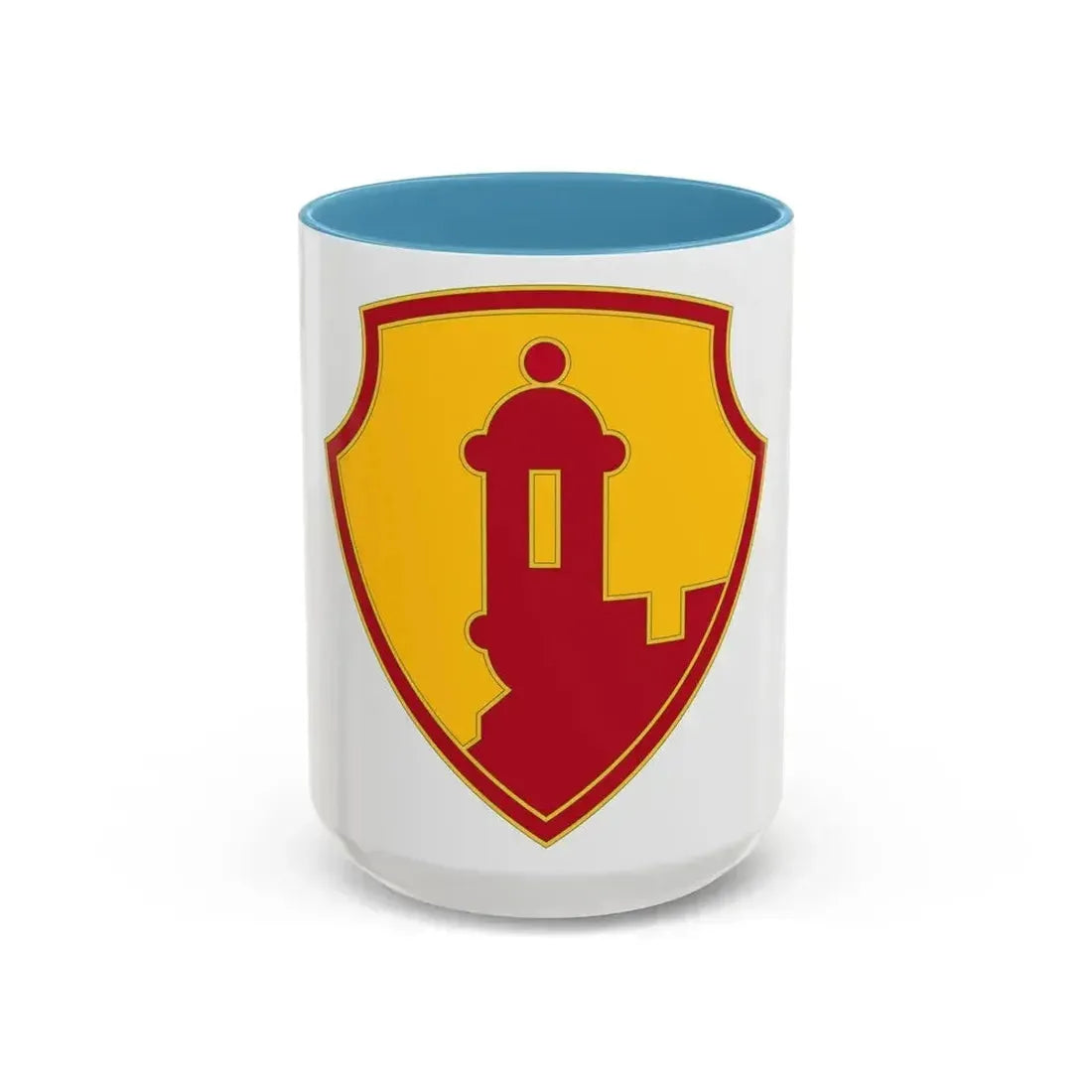 1ST MISSION SUPPORT COMMAND (U.S. Army) Accent Coffee Mug 15oz Light Blue - Go Mug Yourself