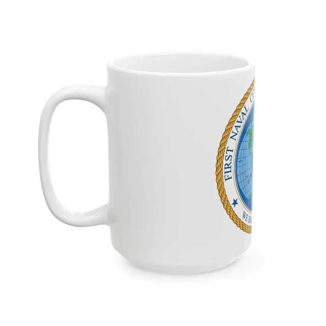 1st Naval Construction Div Seabee (U.S. Navy) White Coffee Mug - Go Mug Yourself