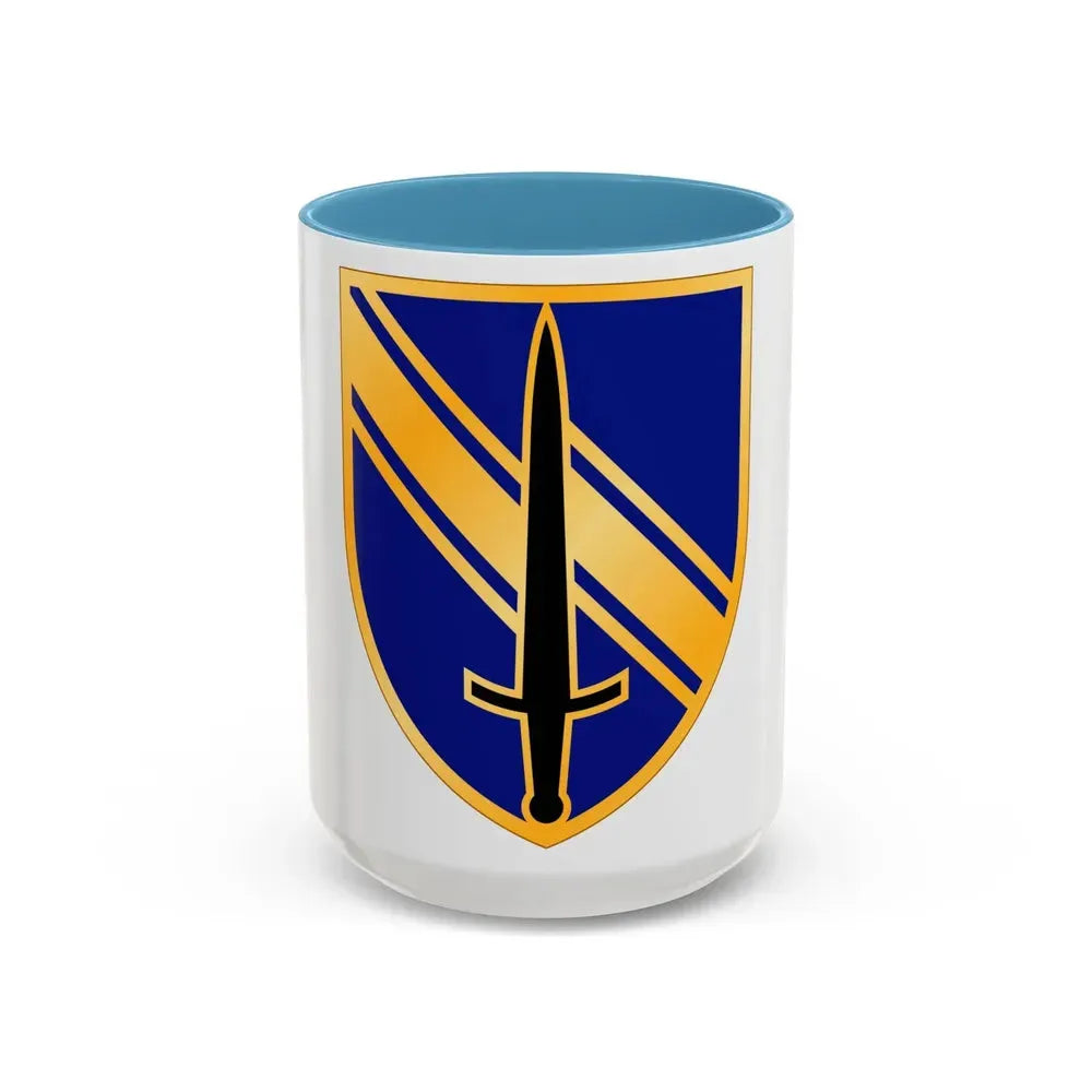 1st Security Forces Assistance Brigade (U.S. Army) Accent Coffee Mug 15oz Light Blue - Go Mug Yourself