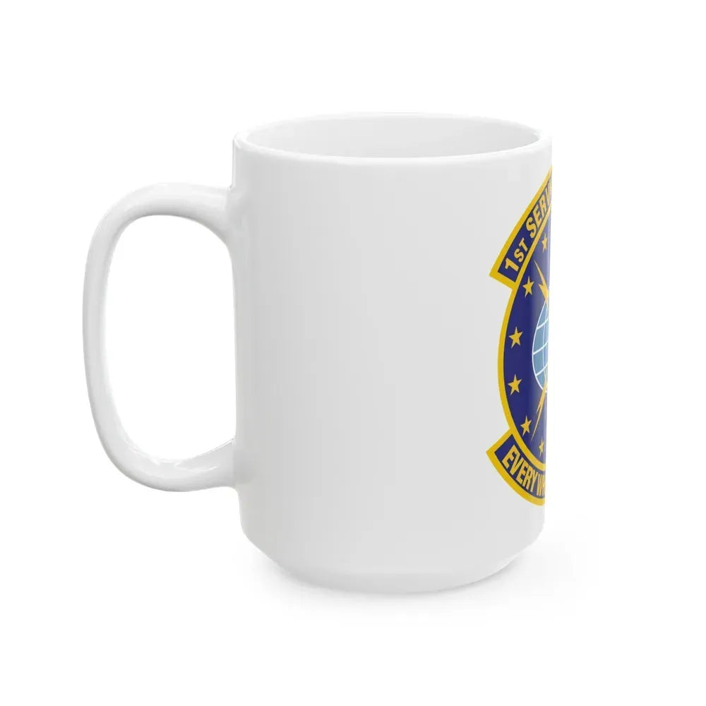 1st Services Squadron (U.S. Air Force) White Coffee Mug - Go Mug Yourself
