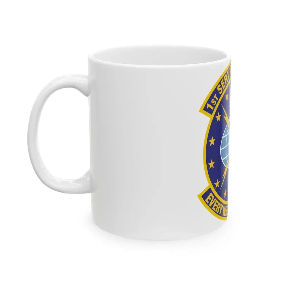 1st Services Squadron (U.S. Air Force) White Coffee Mug - Go Mug Yourself