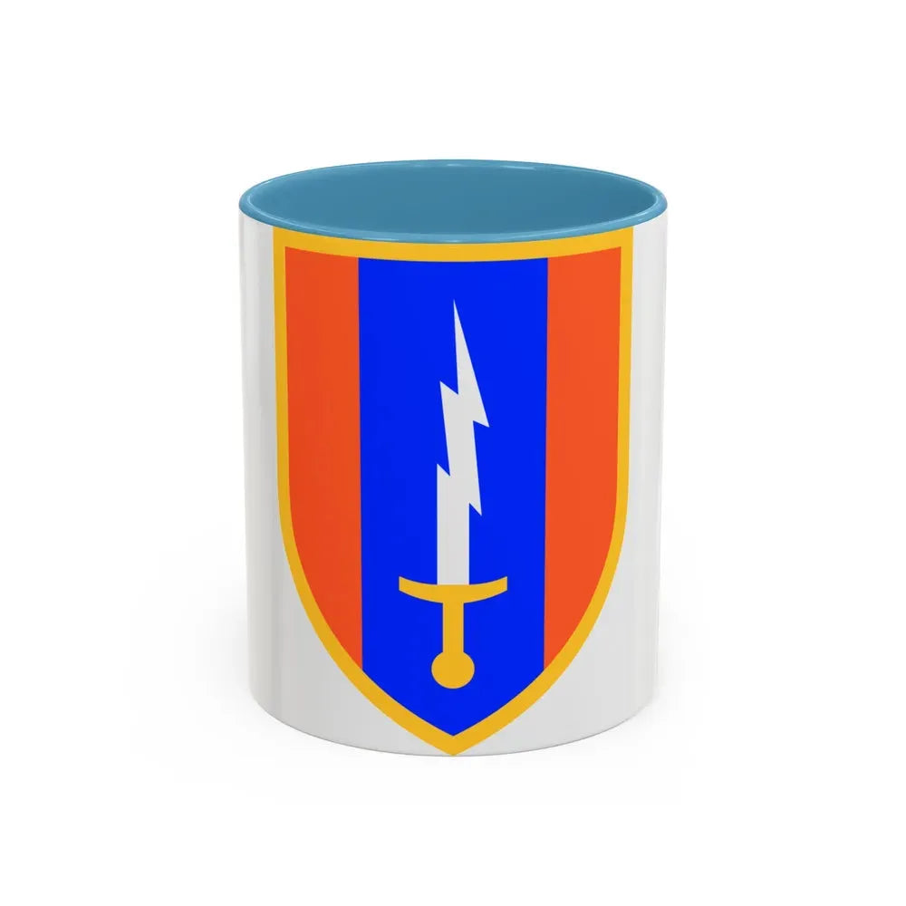 1st Signal Brigade (U.S. Army) Accent Coffee Mug 11oz Light Blue - Go Mug Yourself