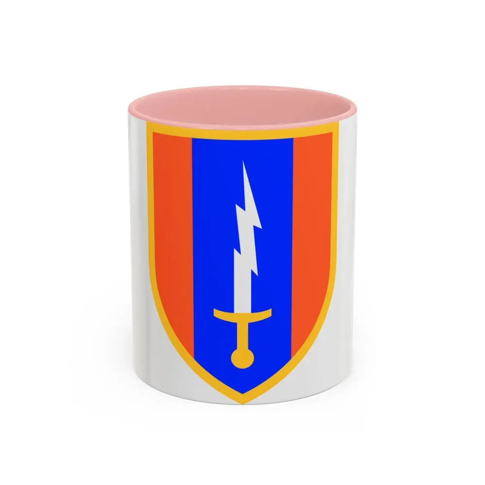 1st Signal Brigade (U.S. Army) Accent Coffee Mug 11oz Pink - Go Mug Yourself