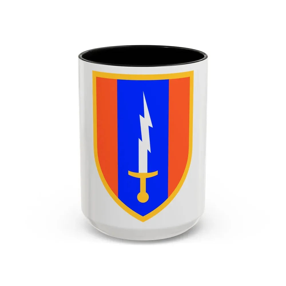 1st Signal Brigade (U.S. Army) Accent Coffee Mug 15oz Black - Go Mug Yourself