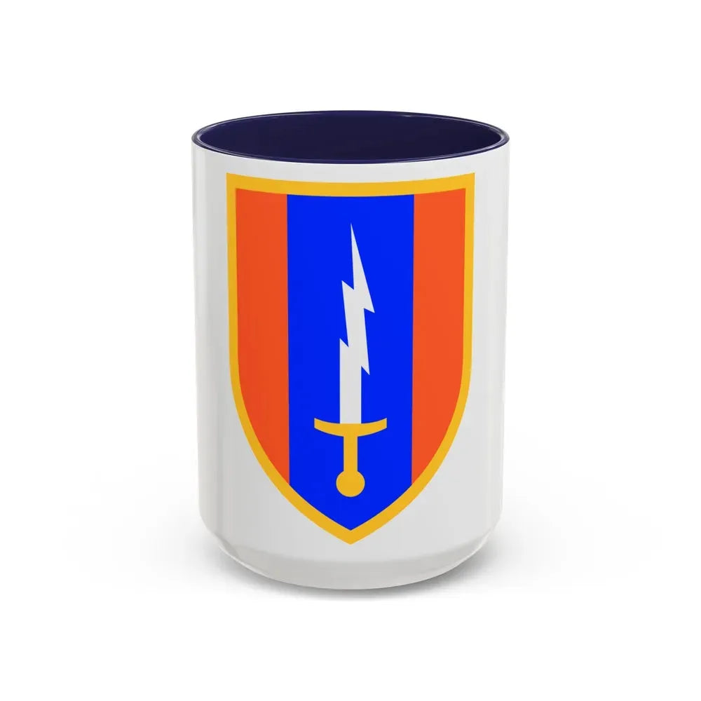 1st Signal Brigade (U.S. Army) Accent Coffee Mug 15oz Navy - Go Mug Yourself