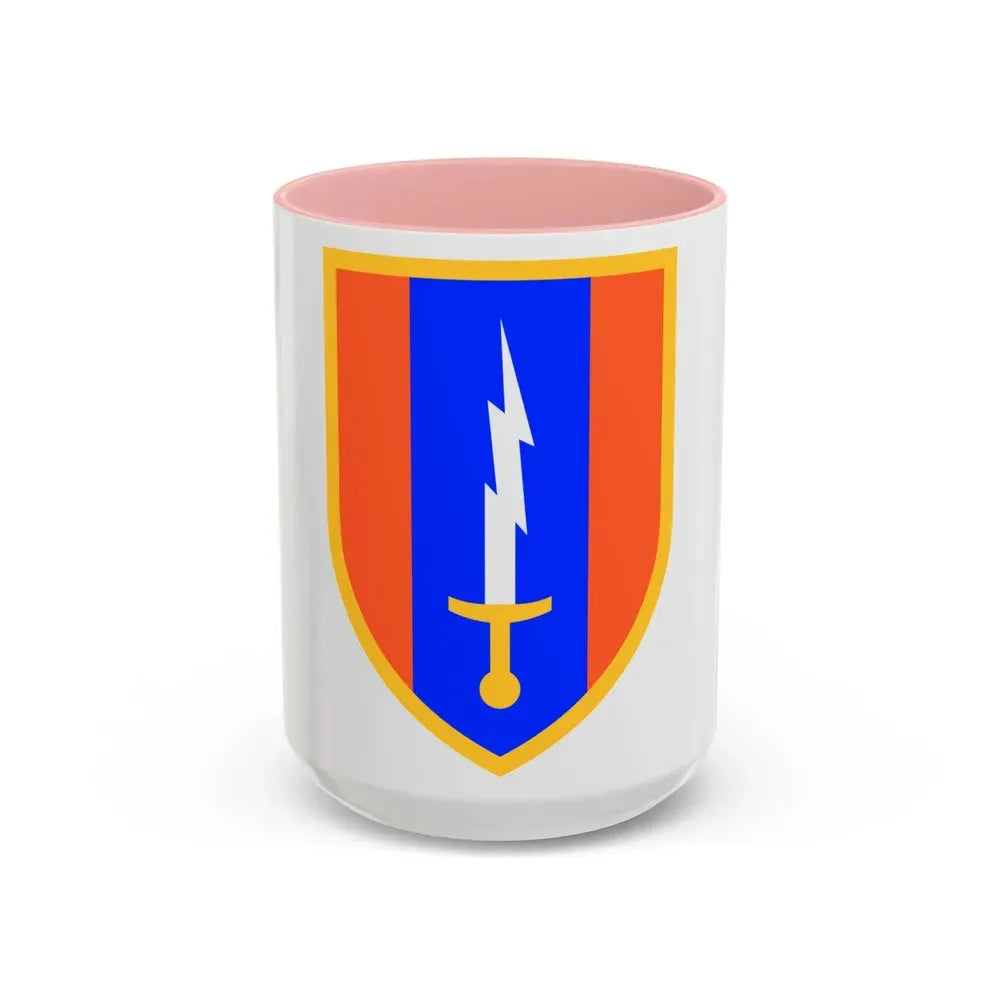 1st Signal Brigade (U.S. Army) Accent Coffee Mug 15oz Pink - Go Mug Yourself