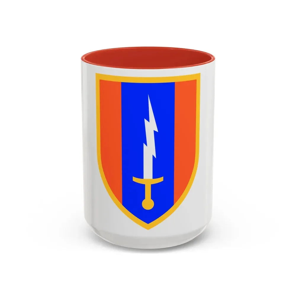 1st Signal Brigade (U.S. Army) Accent Coffee Mug 15oz Red - Go Mug Yourself