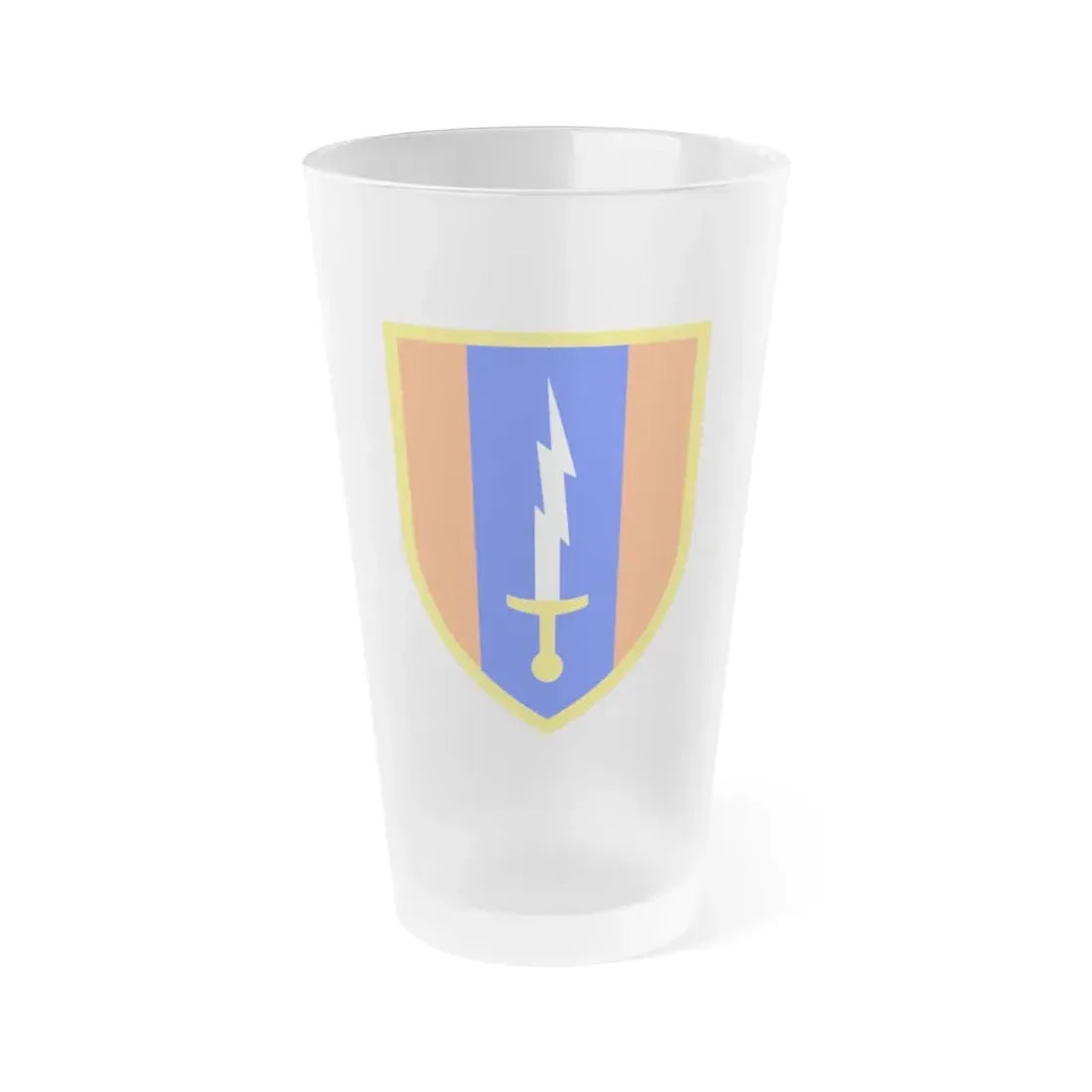 1st Signal Brigade (U.S. Army) Frosted Pint Glass 16oz - Go Mug Yourself