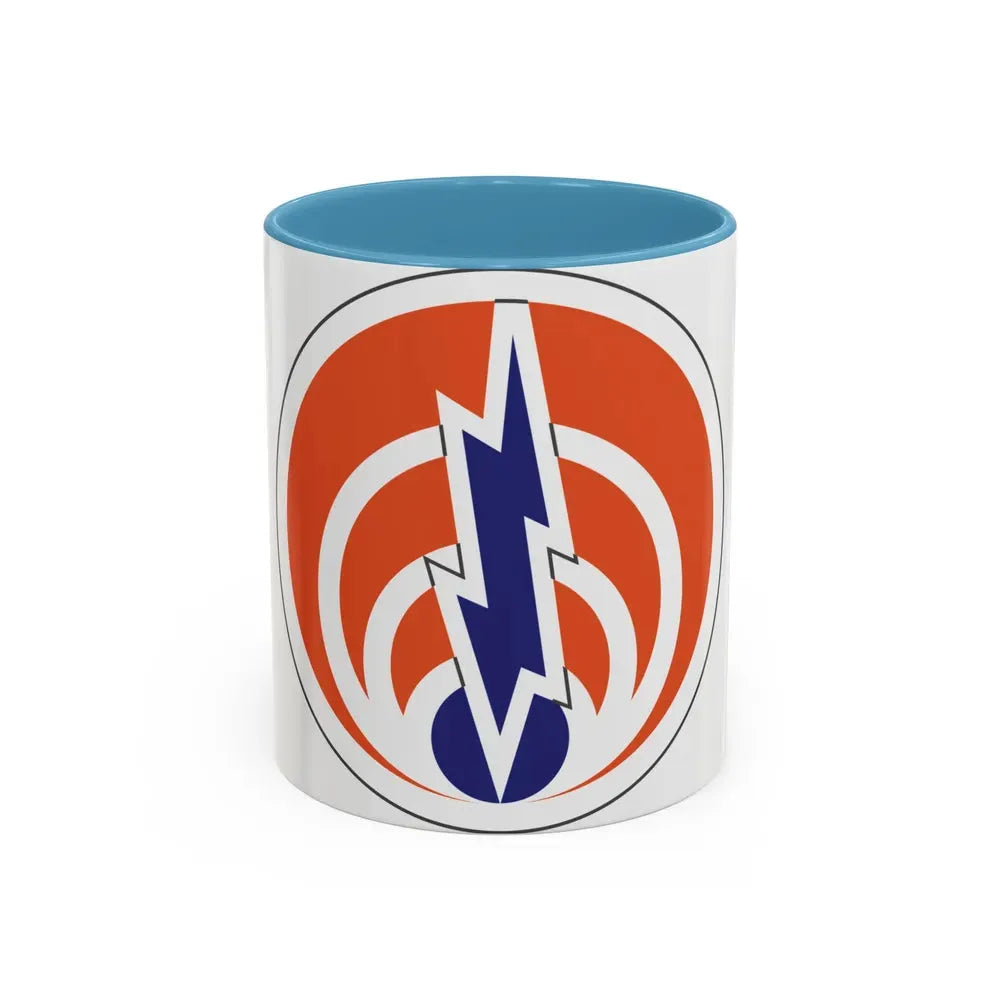 1st Signal Command (U.S. Army) Accent Coffee Mug 11oz Light Blue - Go Mug Yourself