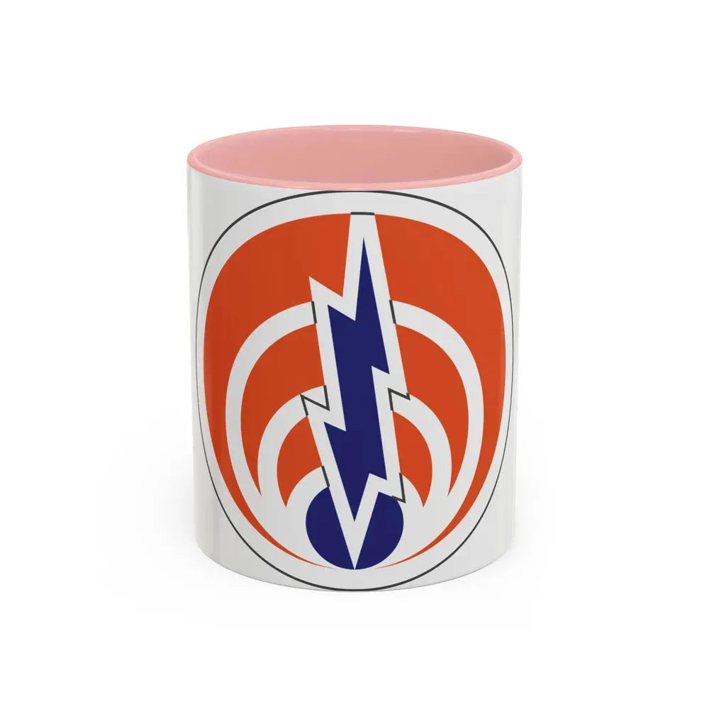 1st Signal Command (U.S. Army) Accent Coffee Mug 11oz Pink - Go Mug Yourself