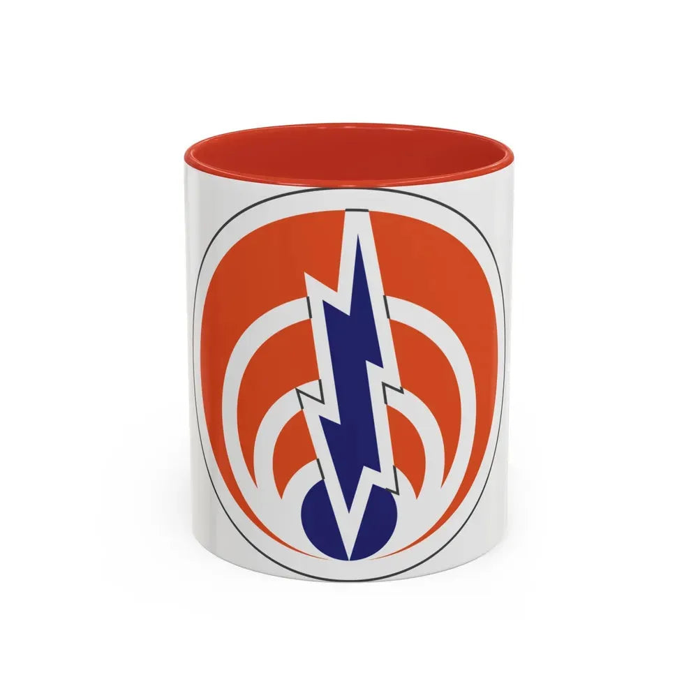 1st Signal Command (U.S. Army) Accent Coffee Mug 11oz Red - Go Mug Yourself