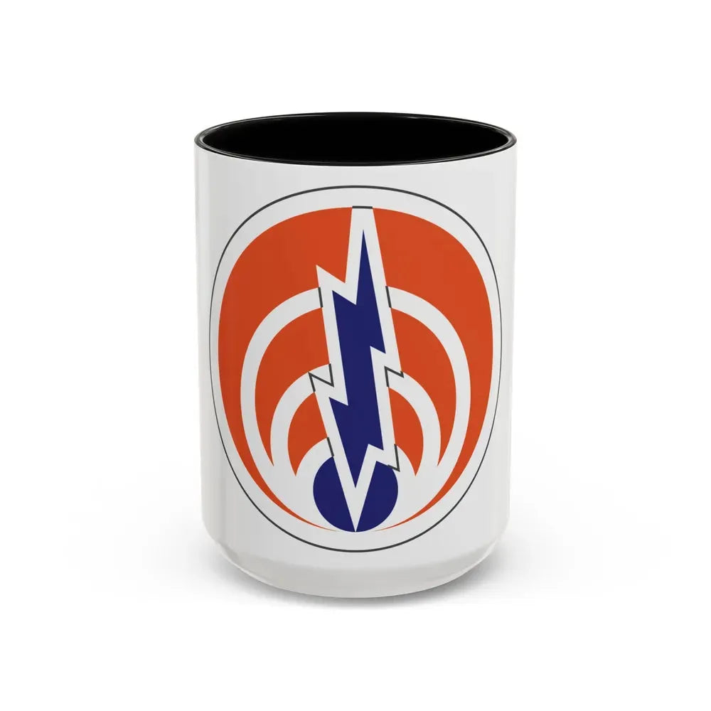 1st Signal Command (U.S. Army) Accent Coffee Mug 15oz Black - Go Mug Yourself