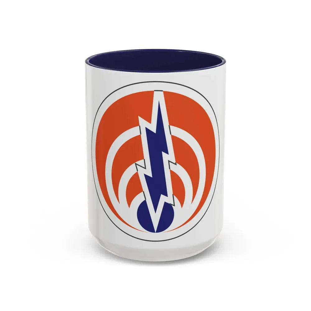 1st Signal Command (U.S. Army) Accent Coffee Mug 15oz Navy - Go Mug Yourself