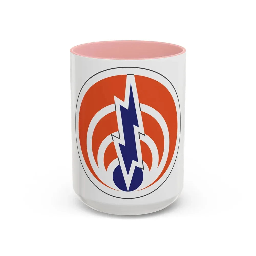 1st Signal Command (U.S. Army) Accent Coffee Mug 15oz Pink - Go Mug Yourself