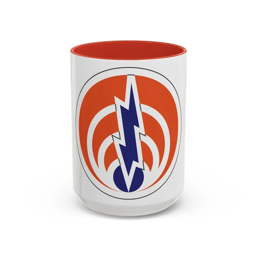 1st Signal Command (U.S. Army) Accent Coffee Mug 15oz Red - Go Mug Yourself