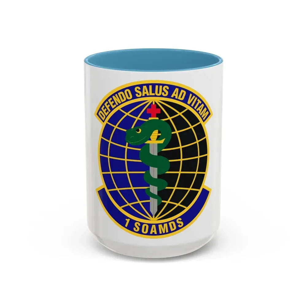 1st Special Operations Aerospace Medicine Squadron (U.S. Air Force) Accent Coffee Mug 15oz Light Blue - Go Mug Yourself