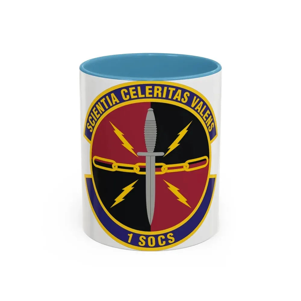 1st Special Operations Communications Squadron (U.S. Air Force) Accent Coffee Mug 11oz Light Blue - Go Mug Yourself