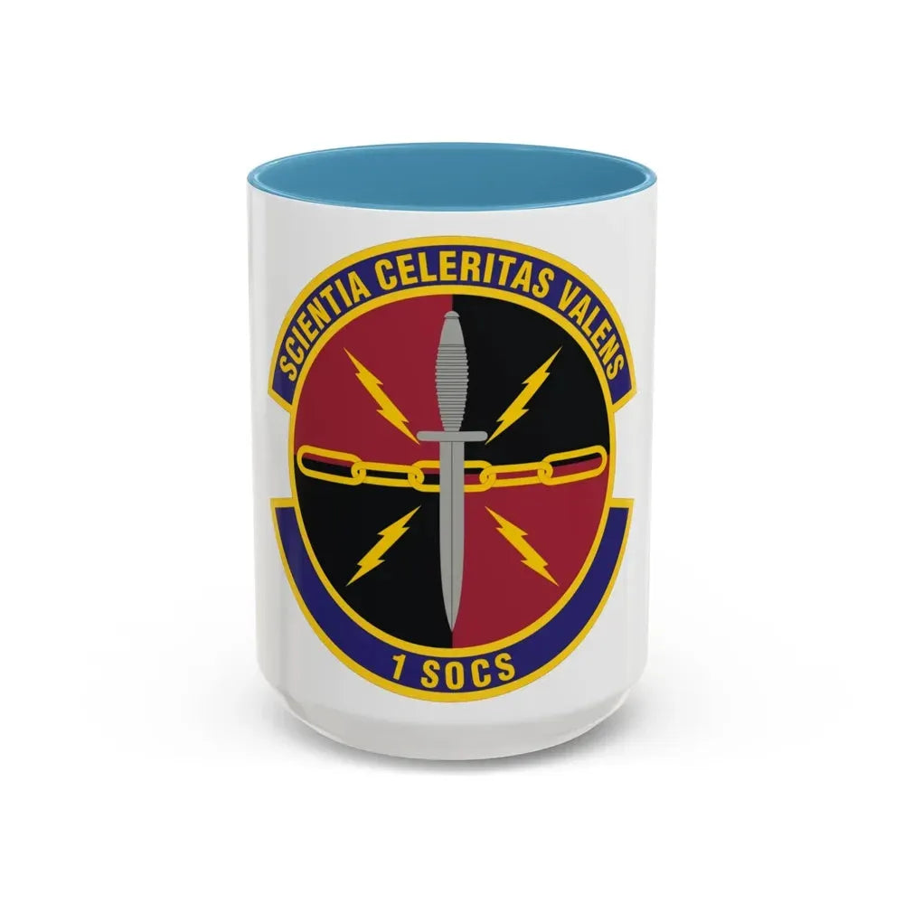 1st Special Operations Communications Squadron (U.S. Air Force) Accent Coffee Mug 15oz Light Blue - Go Mug Yourself