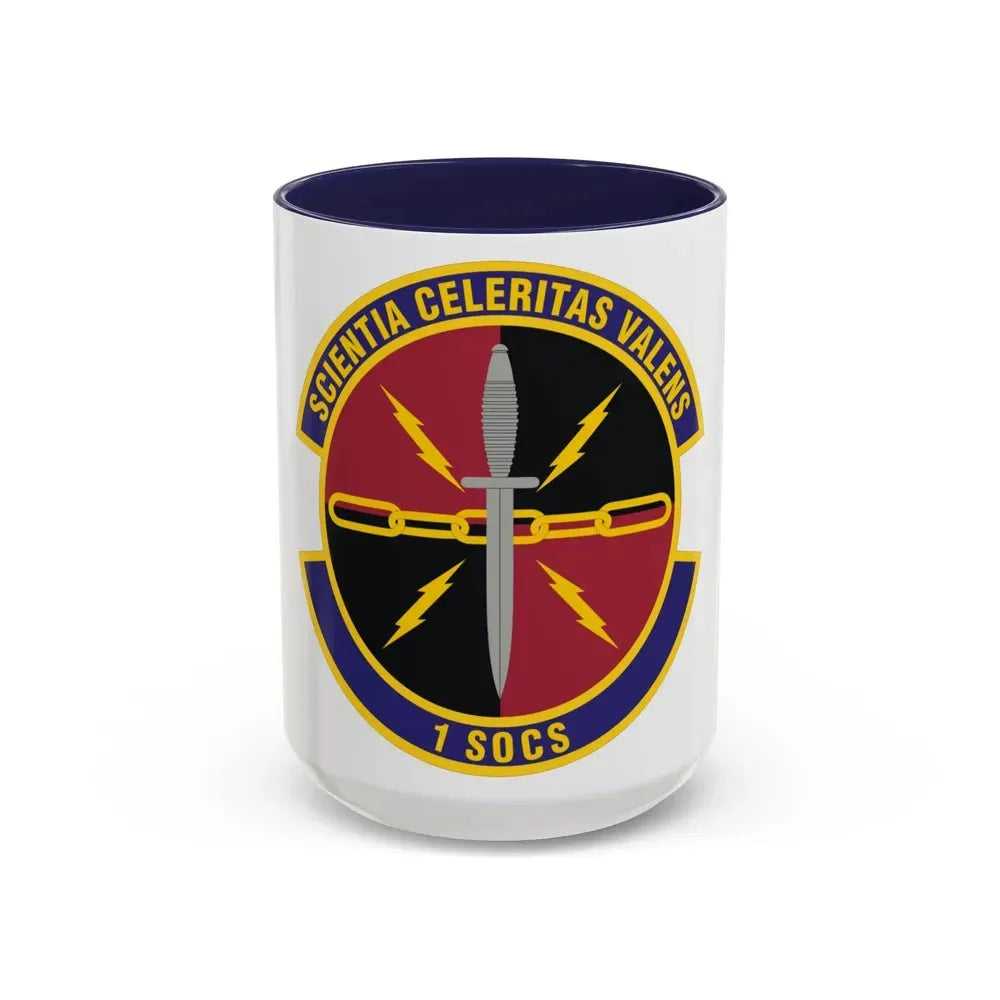 1st Special Operations Communications Squadron (U.S. Air Force) Accent Coffee Mug 15oz Navy - Go Mug Yourself